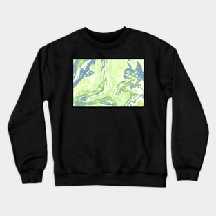 Green and Blue Marble Crewneck Sweatshirt